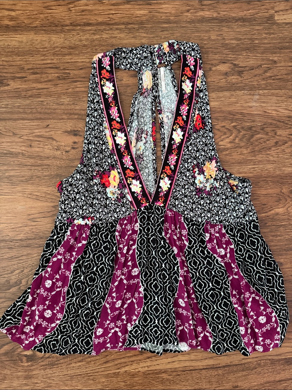 Free People Floral V-Neck Women's Tank Top